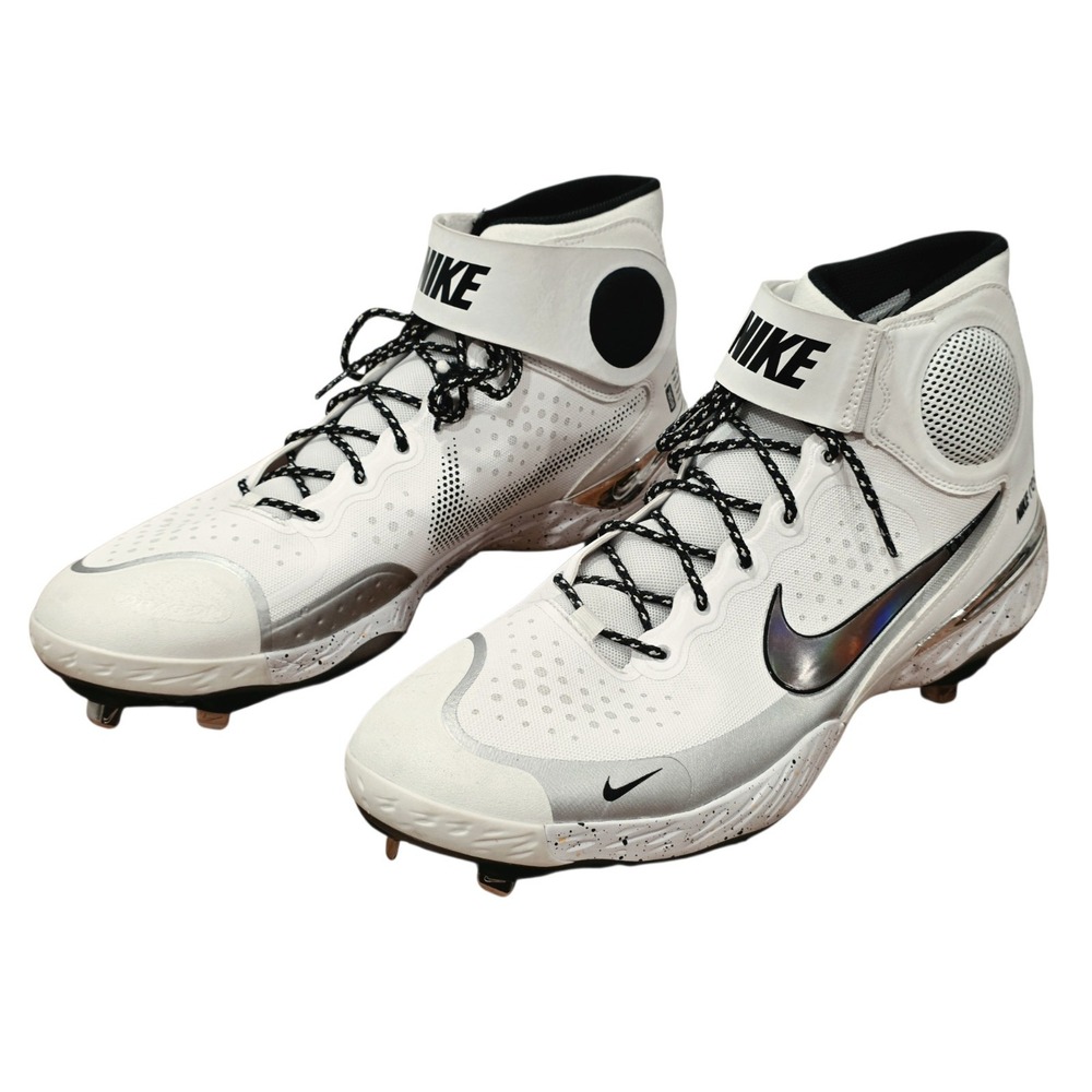 Nike Alpha Huarache Elite 3 Mid Baseball Cleats Men's 15 White CV3550-103